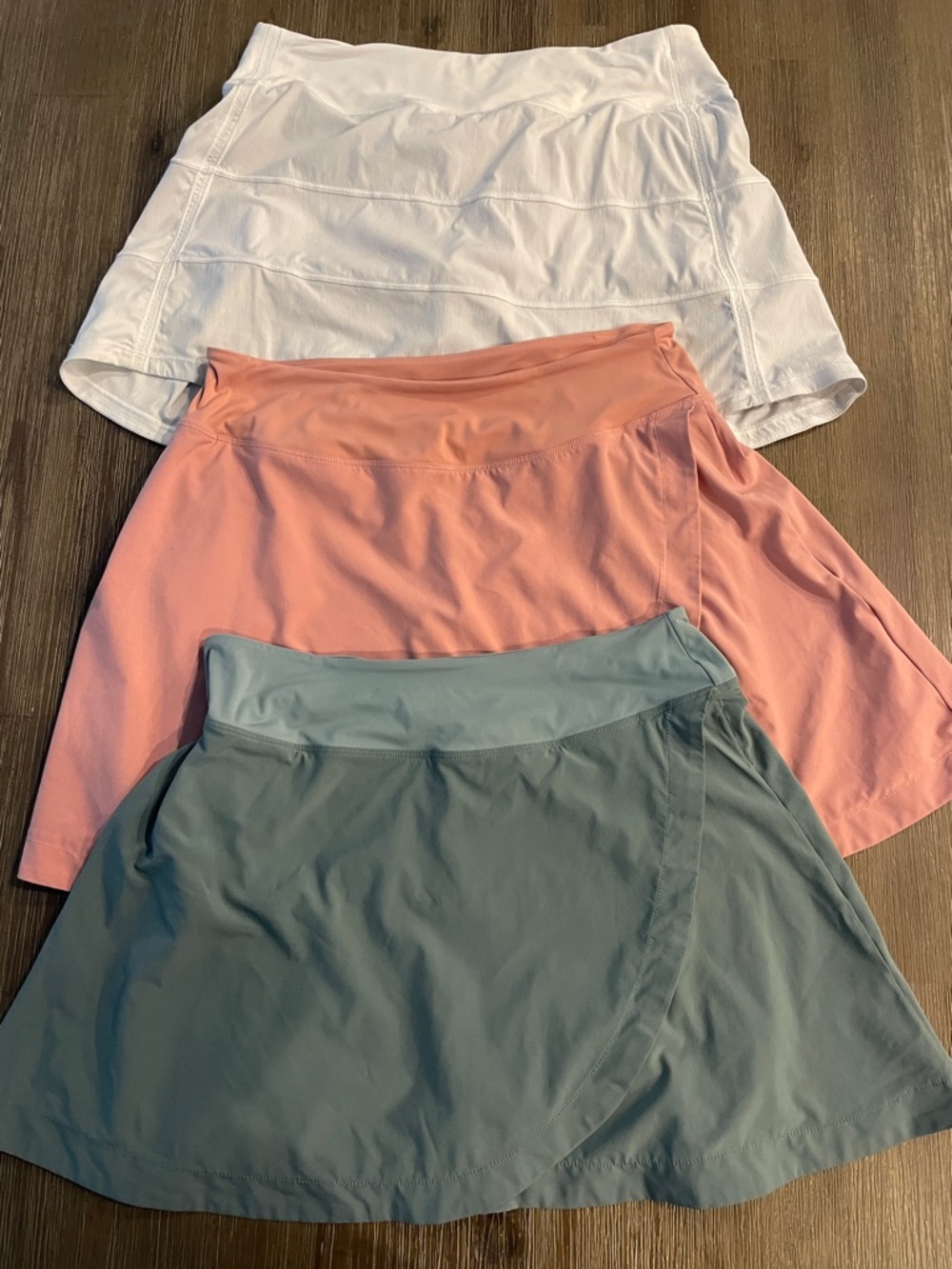 Women's Athletic Golf Skirt - White, Pink, Light Green Medium
